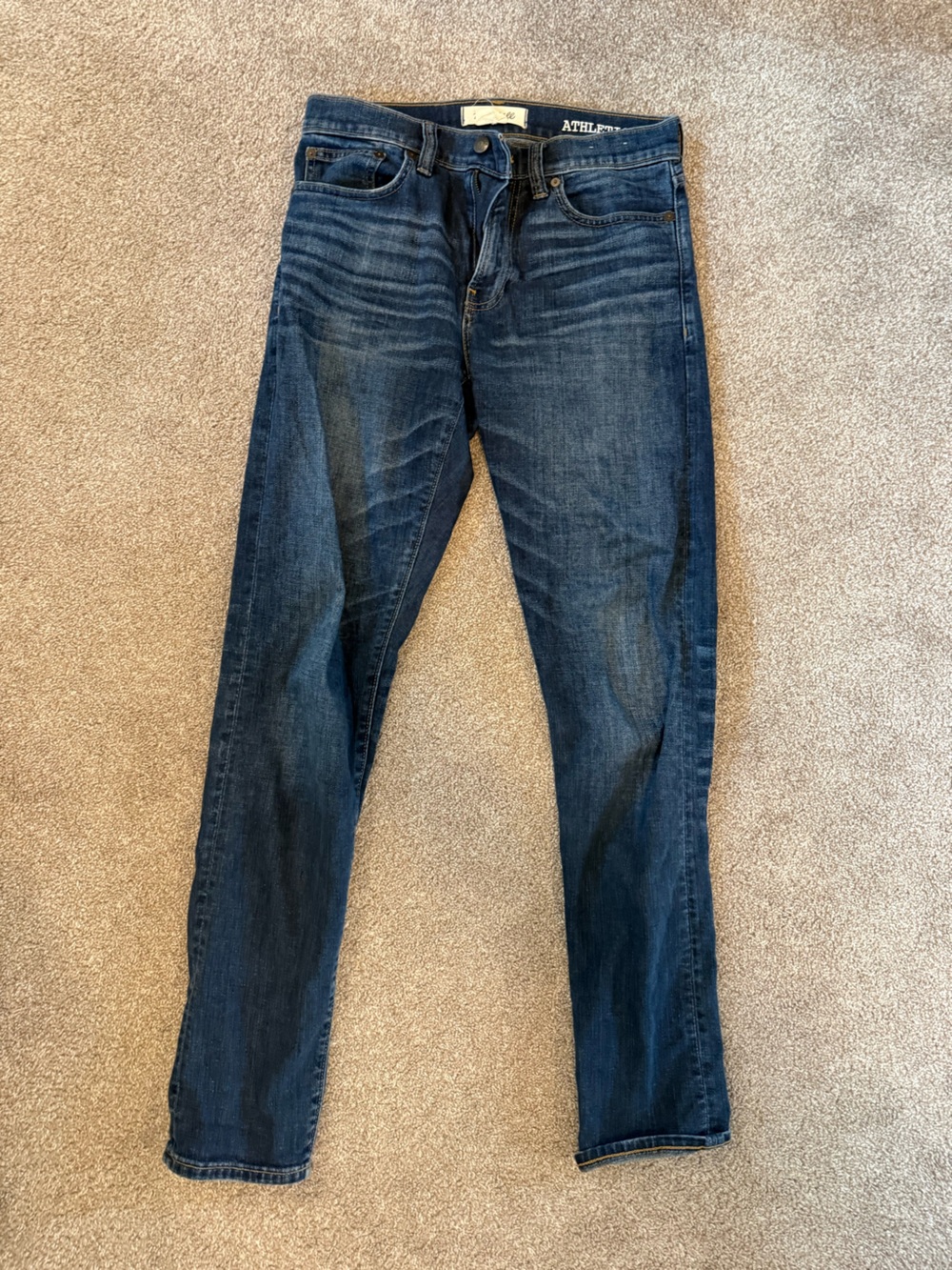 Madewell Men's Athletic Slim Jeans in Dark Indigo